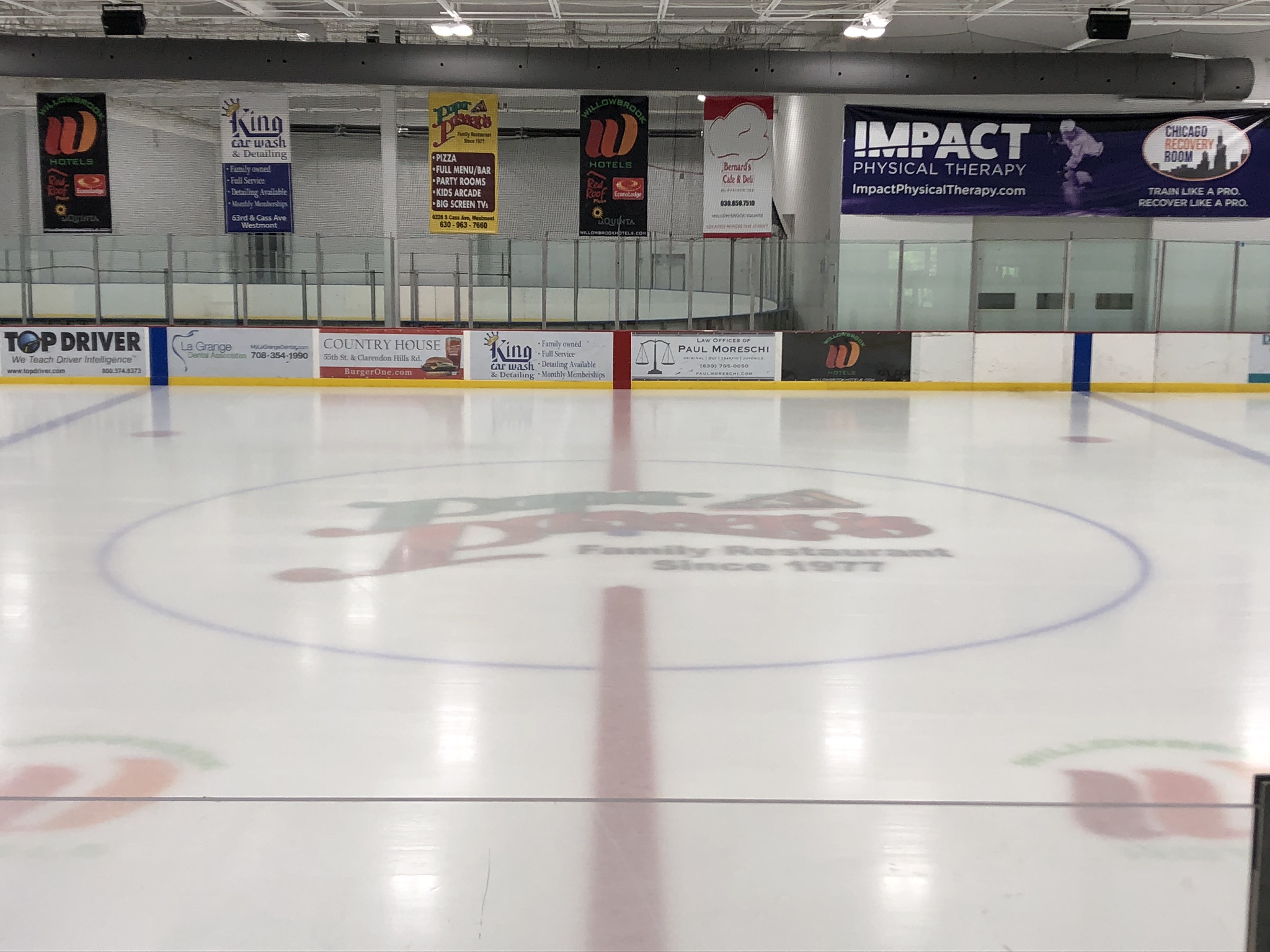 Willowbrook Ice Arena center ice logo