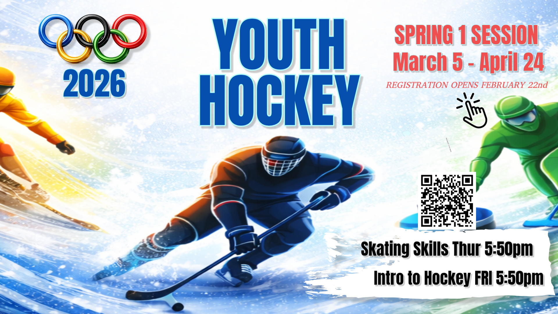 SPRING 1 YOUTH HOCKEY REGISTRATION OPENS FEB 22